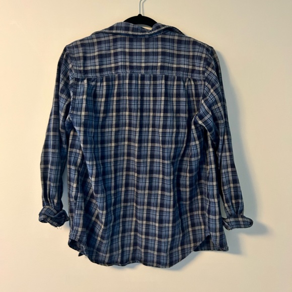 Blue plaid long sleeve | Size S | Like new - Picture 2 of 3